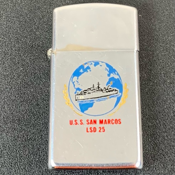 Zippo vintage commemorative lighter: U.S.S. San Marcos LSD-25 - Picture 1 of 16